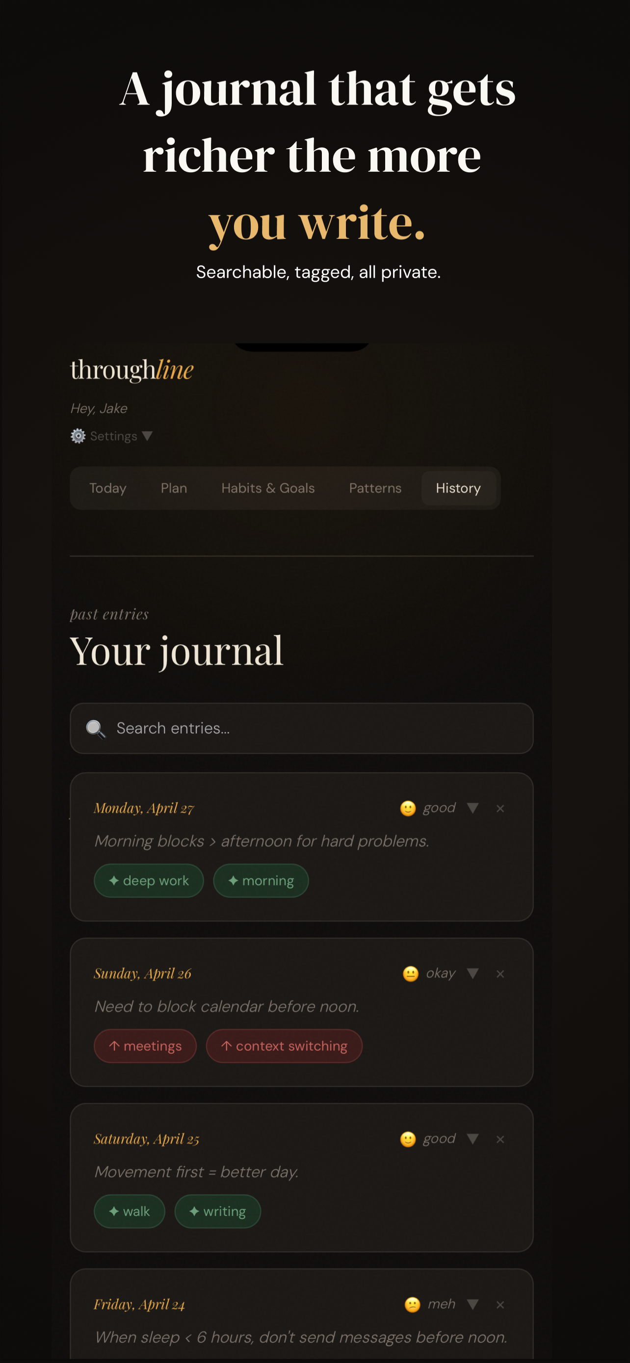 Journal history